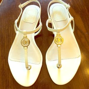 Christian Dior Initi Sandal - White Patent Leather